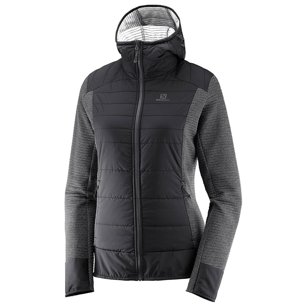 Salomon RIGHT NICE HYBRID HOODIE W Chaquetas Mujer - Negras - Colombia (14527-OGLY)